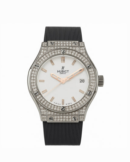 HUBLOT CLASSIC FUSION DAMA - DIAMANTES FONDO BLANCO