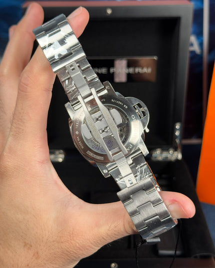 PANERAI LUMINOR GMT- PLATA FONDO NEGRO