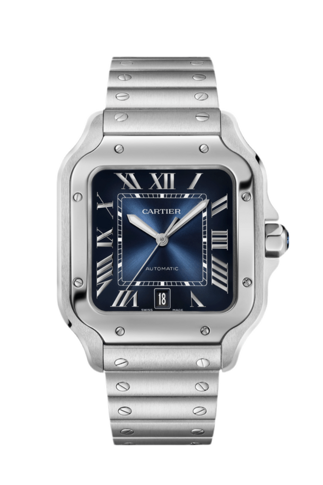 CARTIER SANTOS FONDO AZUL