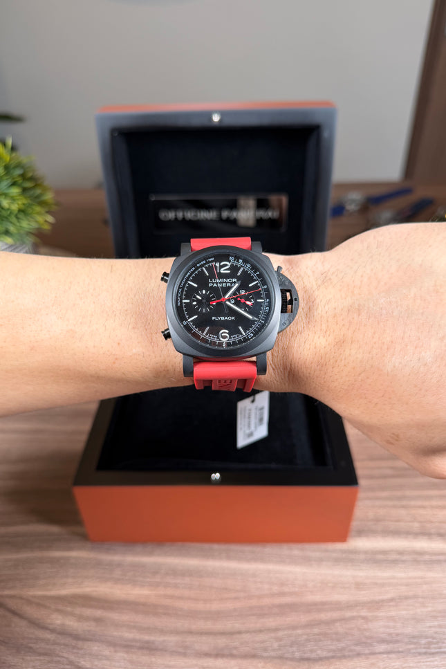 PANERAI LUMINOR FLYBACK CHRONO ROJO