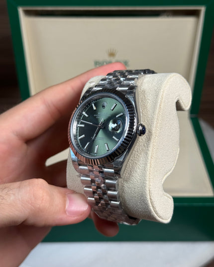 ROLEX DATEJUST ESTRIADO FONDO VERDE SUIZO