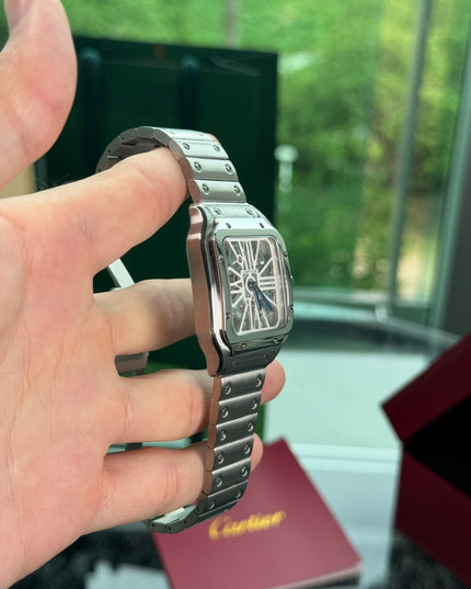 CARTIER SANTOS SKELETON - PLATEADO