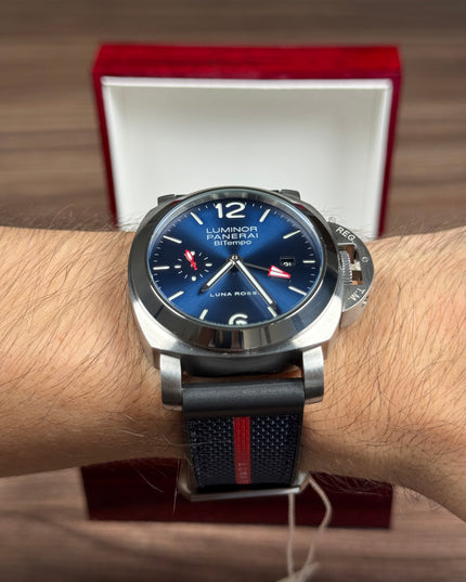 PANERAI LUMINOR QUARANTA LUNA ROSSA BITEMPO