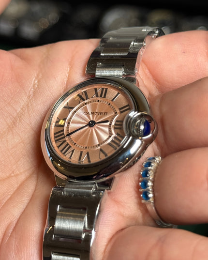 CARTIER BALLON BLEU 32MM - FONDO ROSA