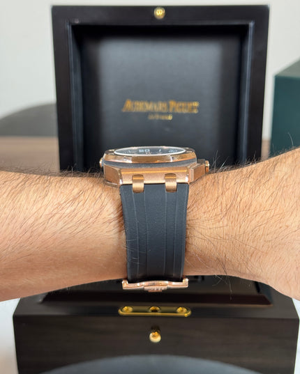 AUDEMARS PIGUET ROYAL OAK ORO ROSA NEGRO CAUCHO