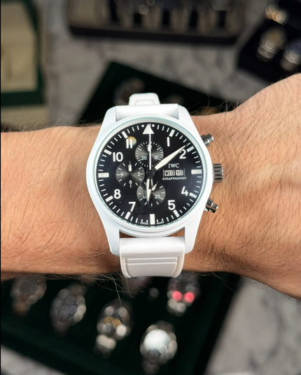 IWC SCHAFFHAUSEN PILOT CHRONOGRAPH BLANCO