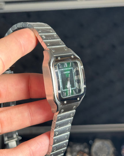 CARTIER SANTOS 36MM - FONDO VERDE