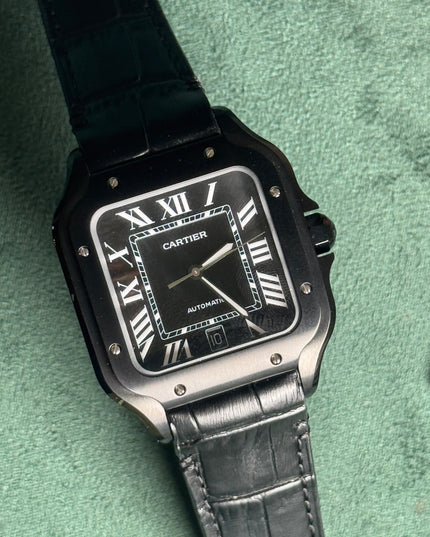 CARTIER SANTOS SUIZO DOBLE EXTENSIBLE - NEGRO