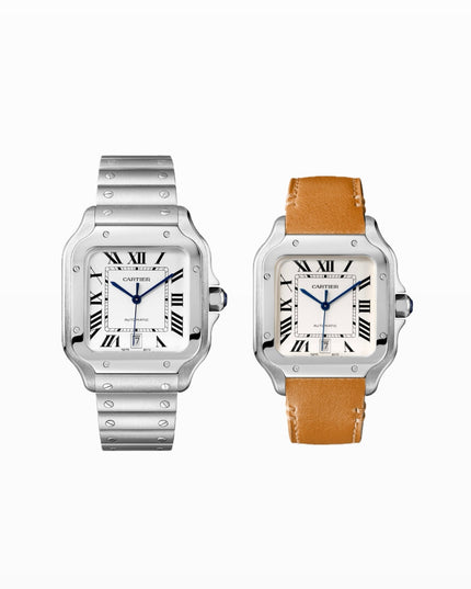 CARTIER SANTOS SUIZO DOBLE EXTENSIBLE - PLATEADO