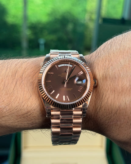 ROLEX DAY-DATE SUIZO - CAFÉ