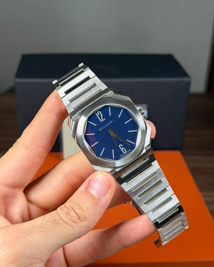 BVLGARI OCTO FINISSIMO - PLATA FONDO AZUL