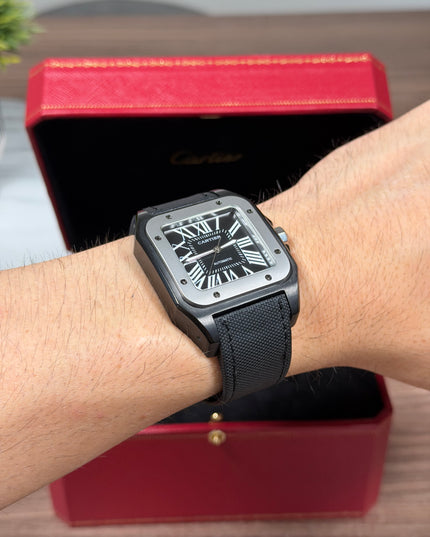 CARTIER SANTOS 100 NEGRO LONA