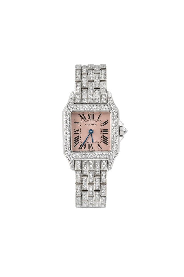 CARTIER SANTOS DEMOISELLE - FONDO ROSA