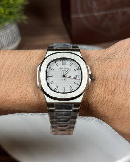PATEK PHILIPPE PLATEADO WHITE DIAL