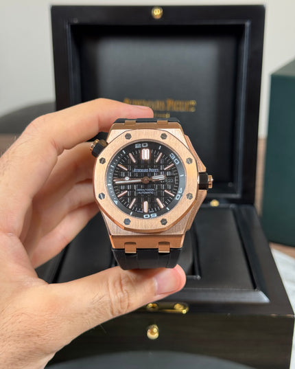 AUDEMARS PIGUET ROYAL OAK ORO ROSA NEGRO CAUCHO