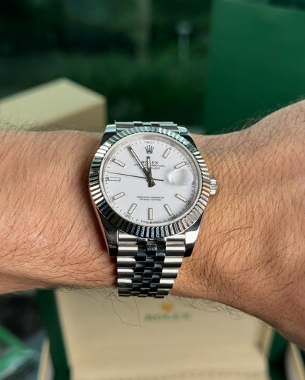 ROLEX DATEJUST SUIZO FONDO BLANCO