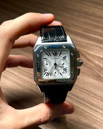CARTIER SANTOS CRONÓGRAFO - PIEL