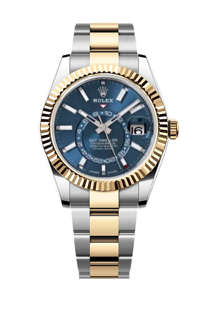 ROLEX SKY-DWELLER - BICOLOR FONDO AZUL