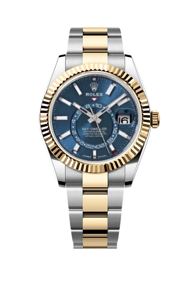 ROLEX SKY-DWELLER - BICOLOR FONDO AZUL