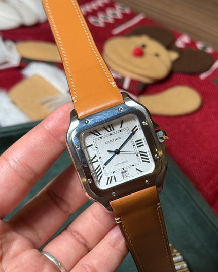 CARTIER SANTOS SUIZO DOBLE EXTENSIBLE - PLATEADO