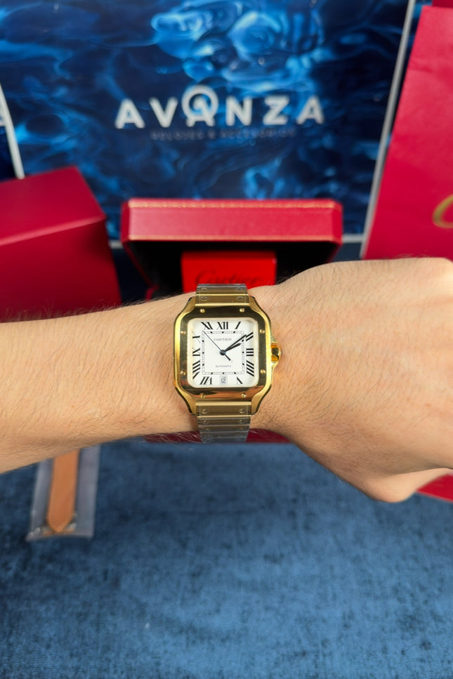 CARTIER SANTOS SUIZO DOBLE EXTENSIBLE - DORADO