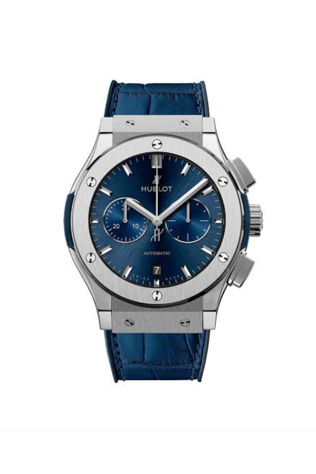 HUBLOT CRONO CLASSIC FUSION - AZUL PLATEADO