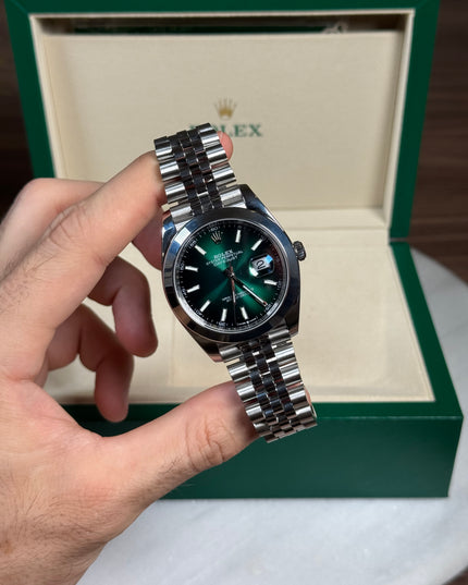 ROLEX DATEJUST 41 WIMBLEDON GREEN DIAL SUIZO