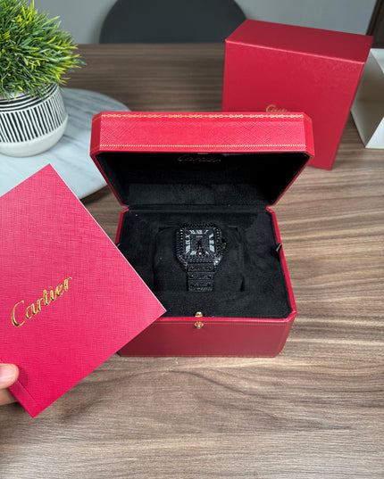 CARTIER SANTOS FULL ICE NEGRO SUIZO