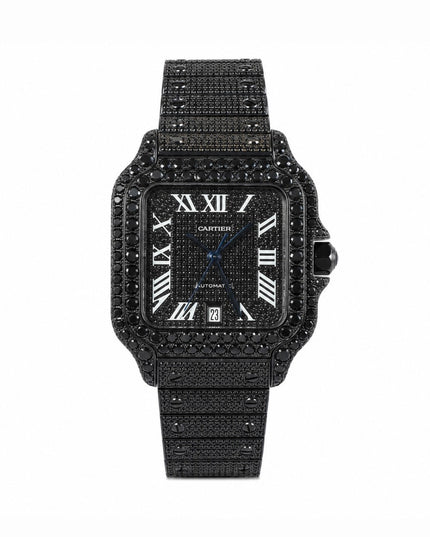 CARTIER SANTOS FULL ICE NEGRO SUIZO