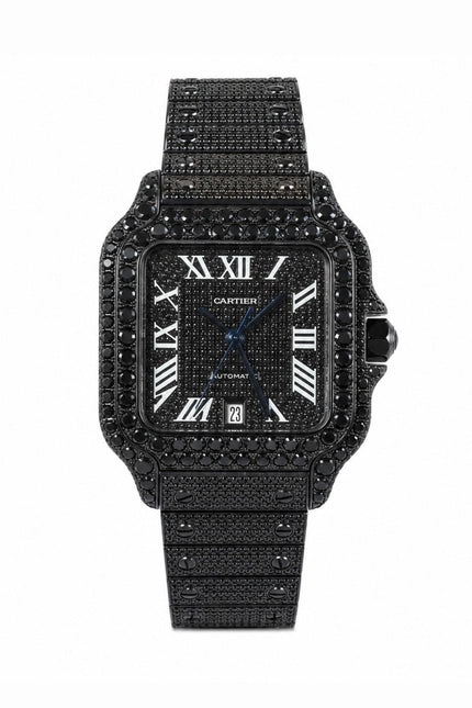 CARTIER SANTOS FULL ICE NEGRO SUIZO