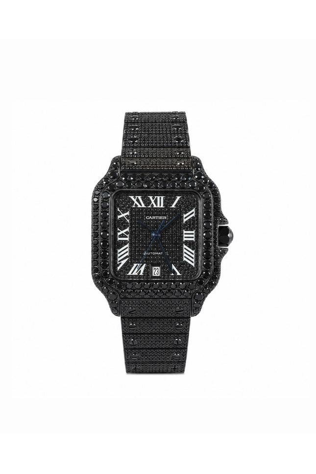 CARTIER SANTOS FULL ICE NEGRO SUIZO