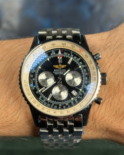 BREITLING CRONÓMETRO NAVITIMER - ACERO FONDO NEGRO