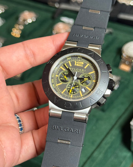 BVLGARI ALUMINIUM AMARILLO CRONÓGRAFO