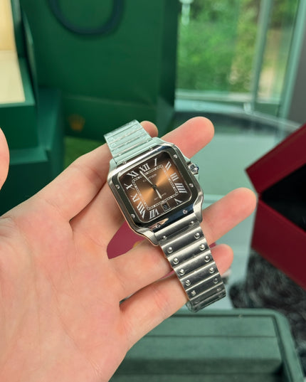 CARTIER SANTOS FONDO MARRÓN