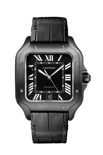 CARTIER SANTOS NEGRO PIEL