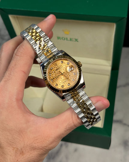 ROLEX DATEJUST  - DIAMANTES DORADO