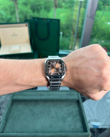 CARTIER SANTOS FONDO MARRÓN