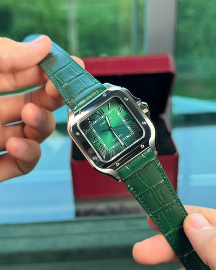 CARTIER SANTOS SUIZO DOBLE EXTENSIBLE - FONDO VERDE
