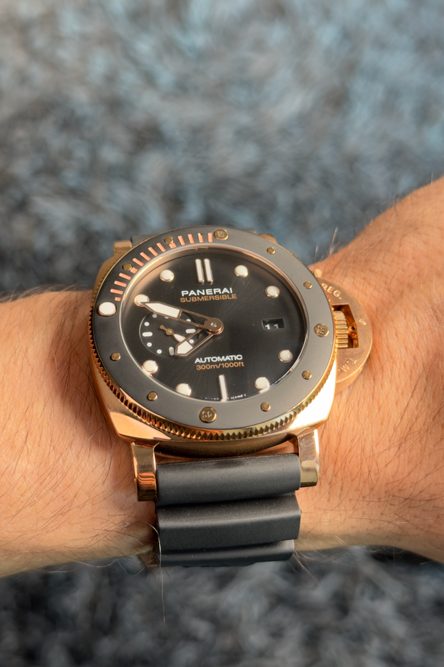 PANERAI SUBMERSIBLE - NEGRO CON ROSE GOLD