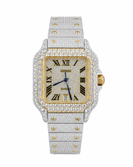 CARTIER SANTOS FULL ICE BICOLOR SUIZO