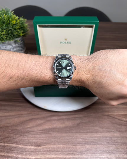 ROLEX DATEJUST ESTRIADO FONDO VERDE SUIZO