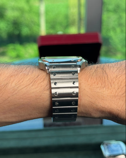 CARTIER SANTOS SUIZO DOBLE EXTENSIBLE - FONDO VERDE