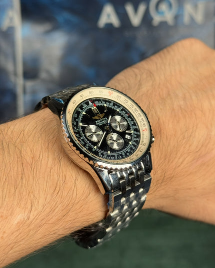 BREITLING CRONÓMETRO NAVITIMER - ACERO FONDO NEGRO