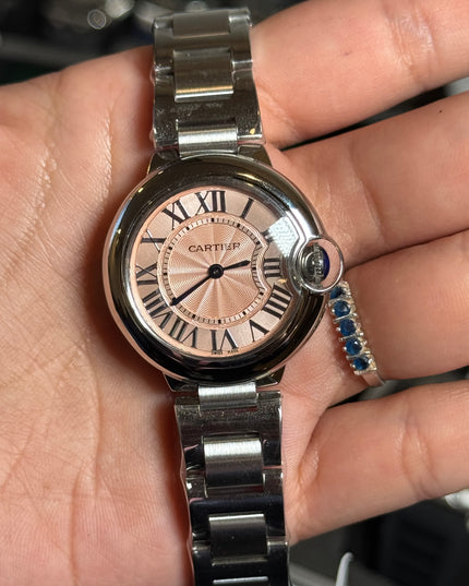 CARTIER BALLON BLEU 32MM - FONDO ROSA