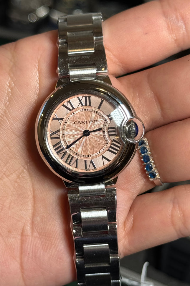 CARTIER BALLON BLEU 32MM - FONDO ROSA