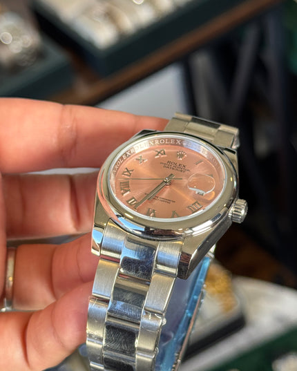 ROLEX OYSTER PERPETUAL - FONDO ROSA NO. ROMANO