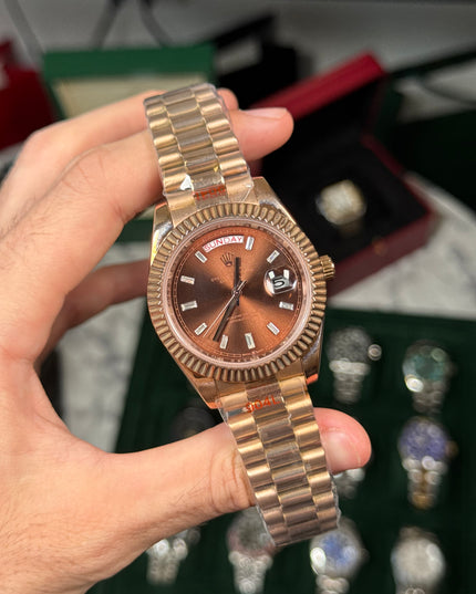 ROLEX DAY DATE ROSEGOLD - FONDO CAFÉ