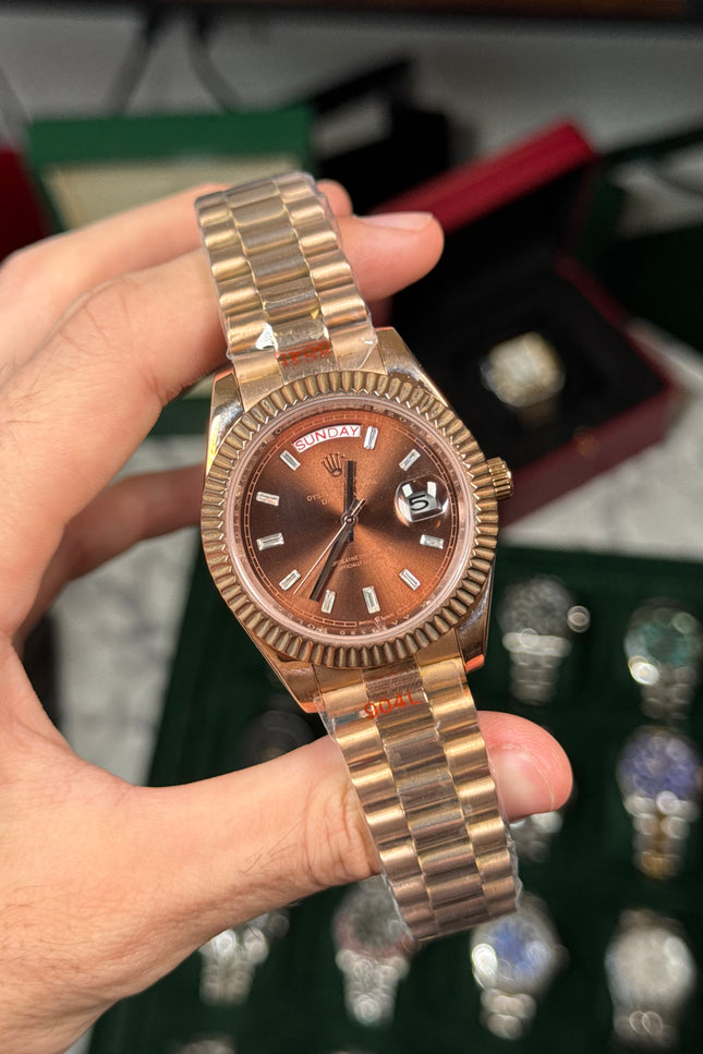ROLEX DAY DATE ROSEGOLD - FONDO CAFÉ