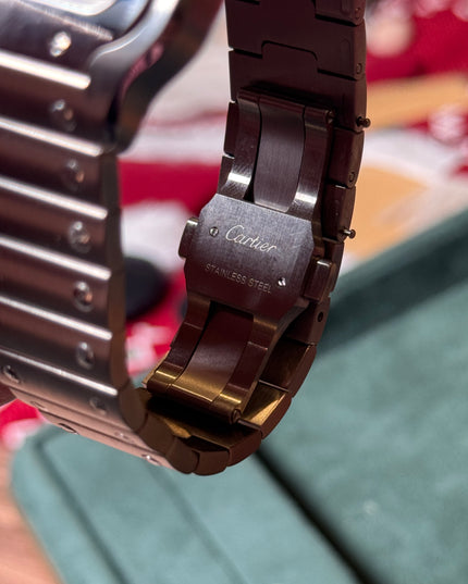 CARTIER SANTOS SUIZO DOBLE EXTENSIBLE - PLATEADO