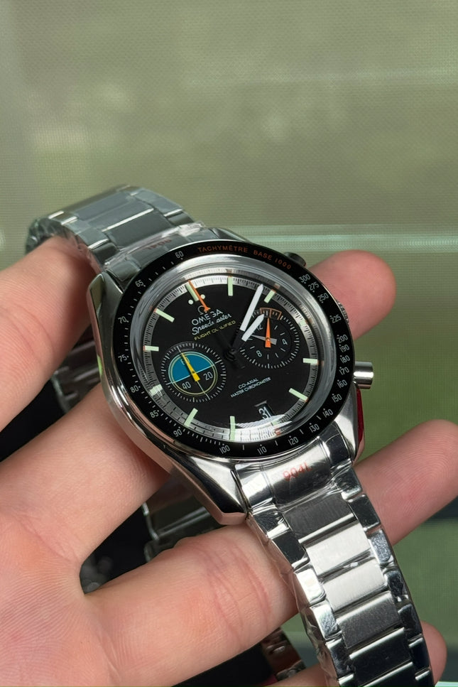 OMEGA SPEEDMASTER PILOT - EXTENSIBLE ACERO